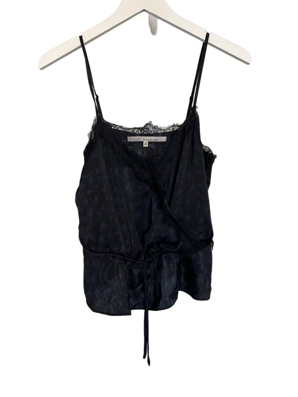 Rachel Roy Moon & Star Print Lace Trim Sleep Top